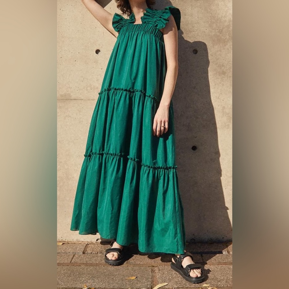 Inclán Studio Inwood Cotton & Silk Maxi Dress - NWOT - Size S (fits up to large)